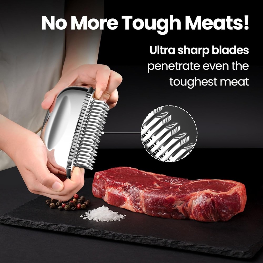 Meat Tenderizer Tool, Easy to Clean, One Piece Design - No Disassembly...