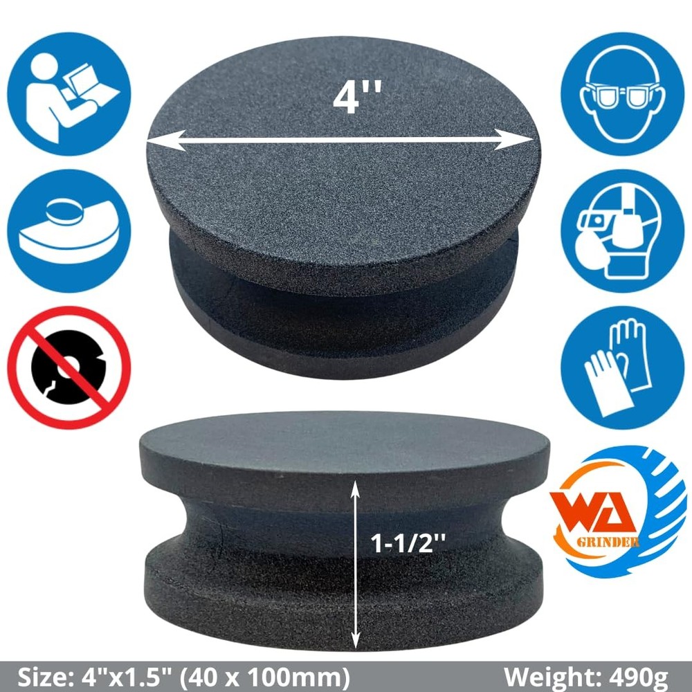 4" Dual Grit Axe/Hatchet Silicon Carbide Sharpener Multipurpose Sharpening St...