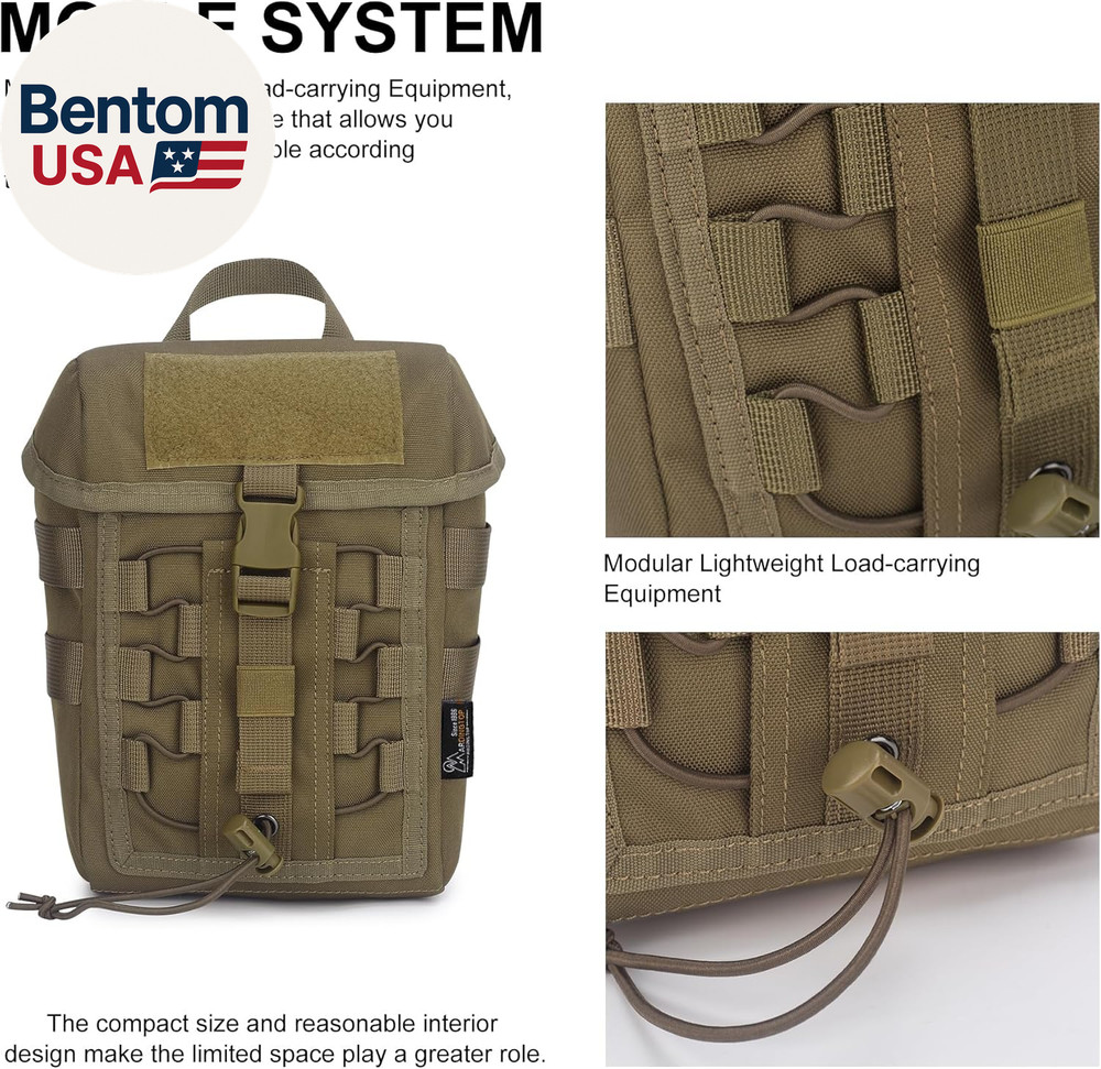 Molle Admin Pouch,Edc Pouch, Tactical Drawstring Pouch,Utility Pouch