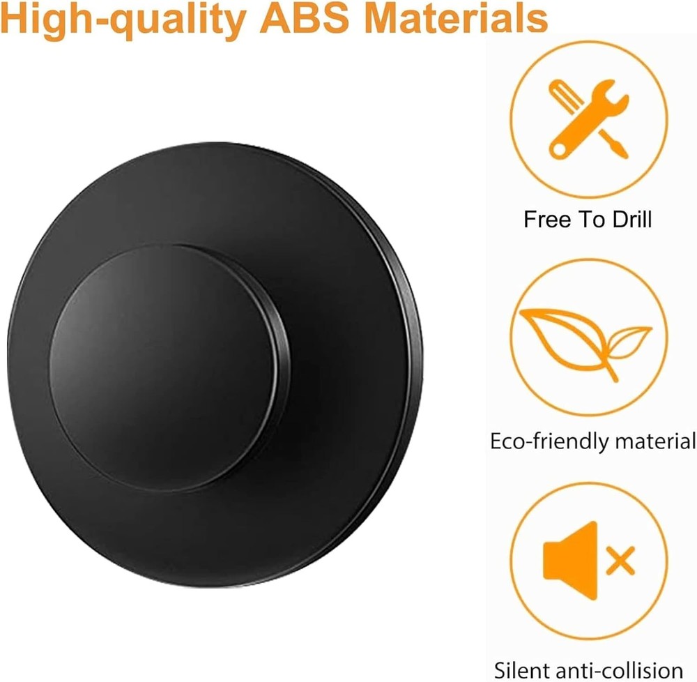 MOROBOR Self-Stick Drawer Knobs Pull Handle, 20pcs Plastic Black