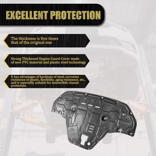 Hyundai Sonata 2024 2025 Engine Splash Shield - Black Lower Engine Case