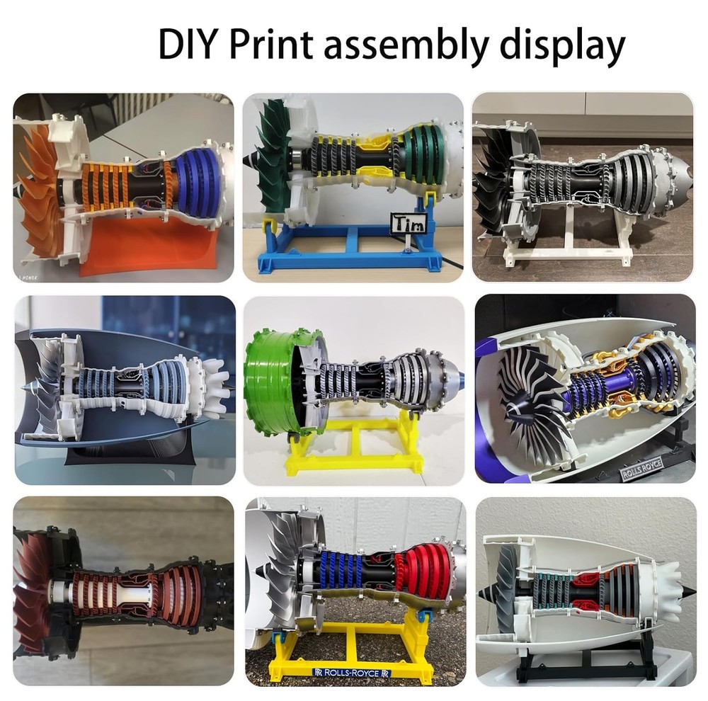 for Bambu Lab Makerworld MH006 Jet Engine Model Components kit 006 Engine...