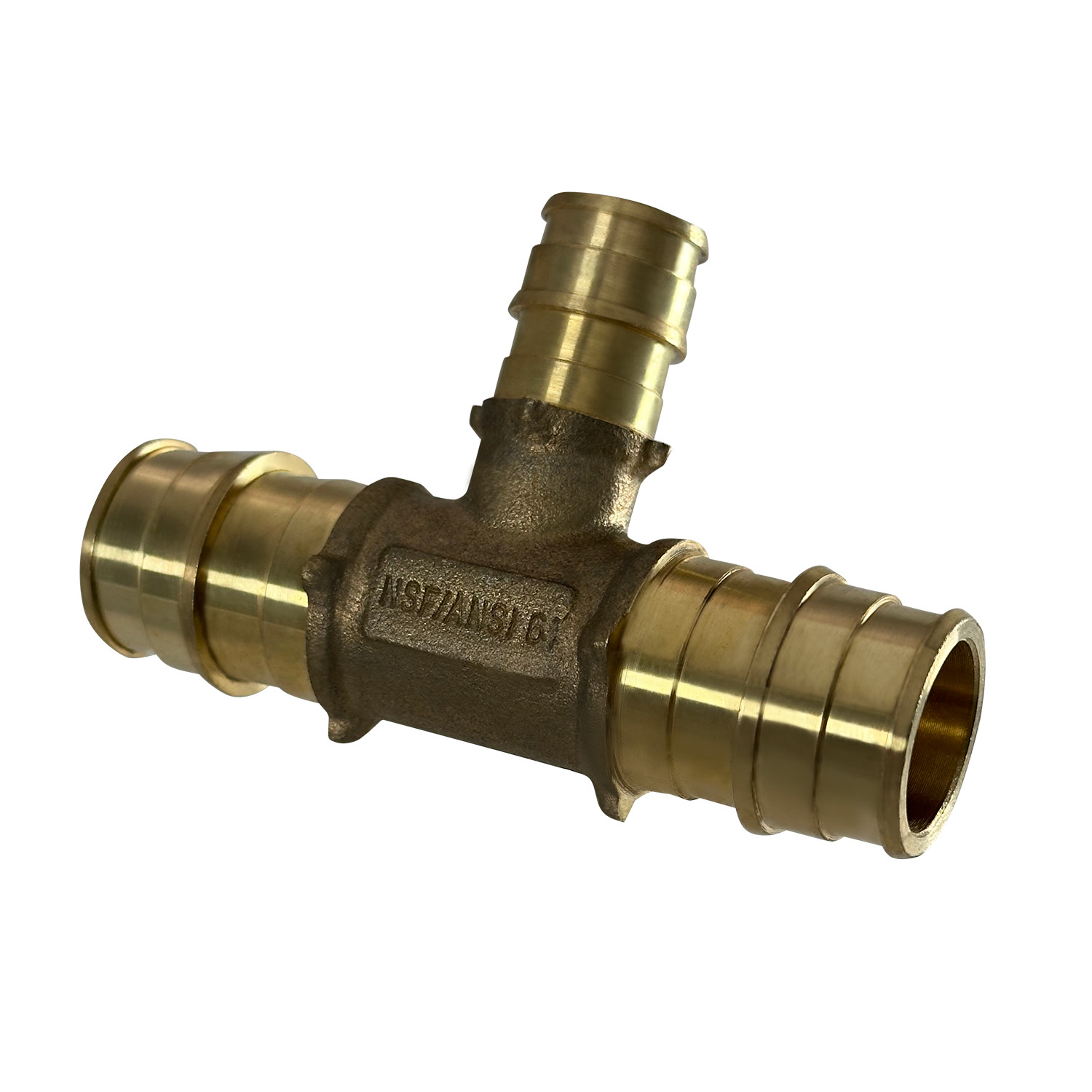 25 Pack XFITTING 3/4" x 3/4" x 1/2" PEX-A Tee, Expansion Tee, Lead Free Brass