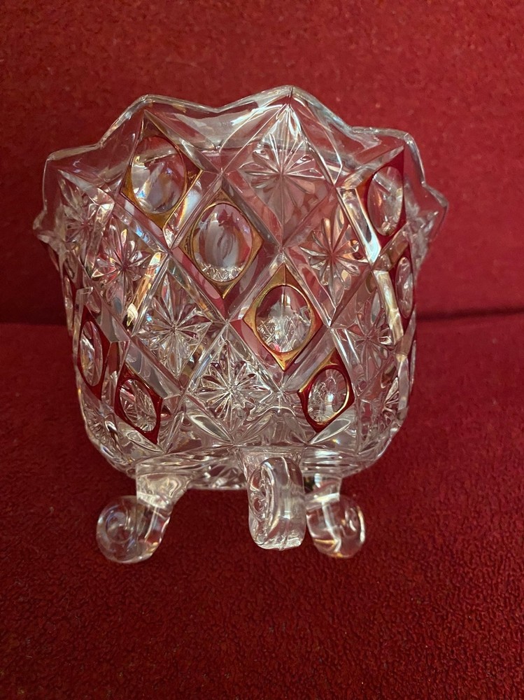 Bowl footed Golden Crown Crystal