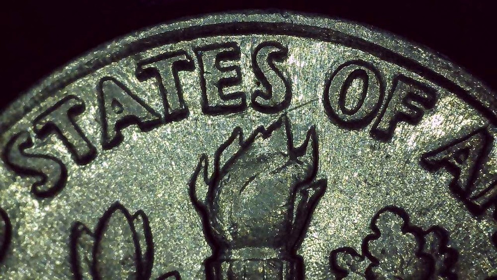 1993 P Dime error collar clash