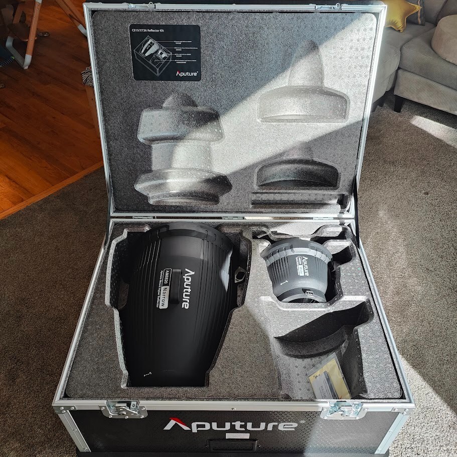 Aputure CS15/XT26 Reflector Kit | Flight Case + Wide & Narrow Angle Reflectors