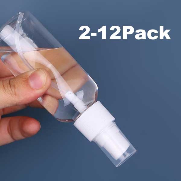 2Pack-12Pack 30ml 1oz Travel Spray Bottle Plastic Transparent Perfume Atomizer