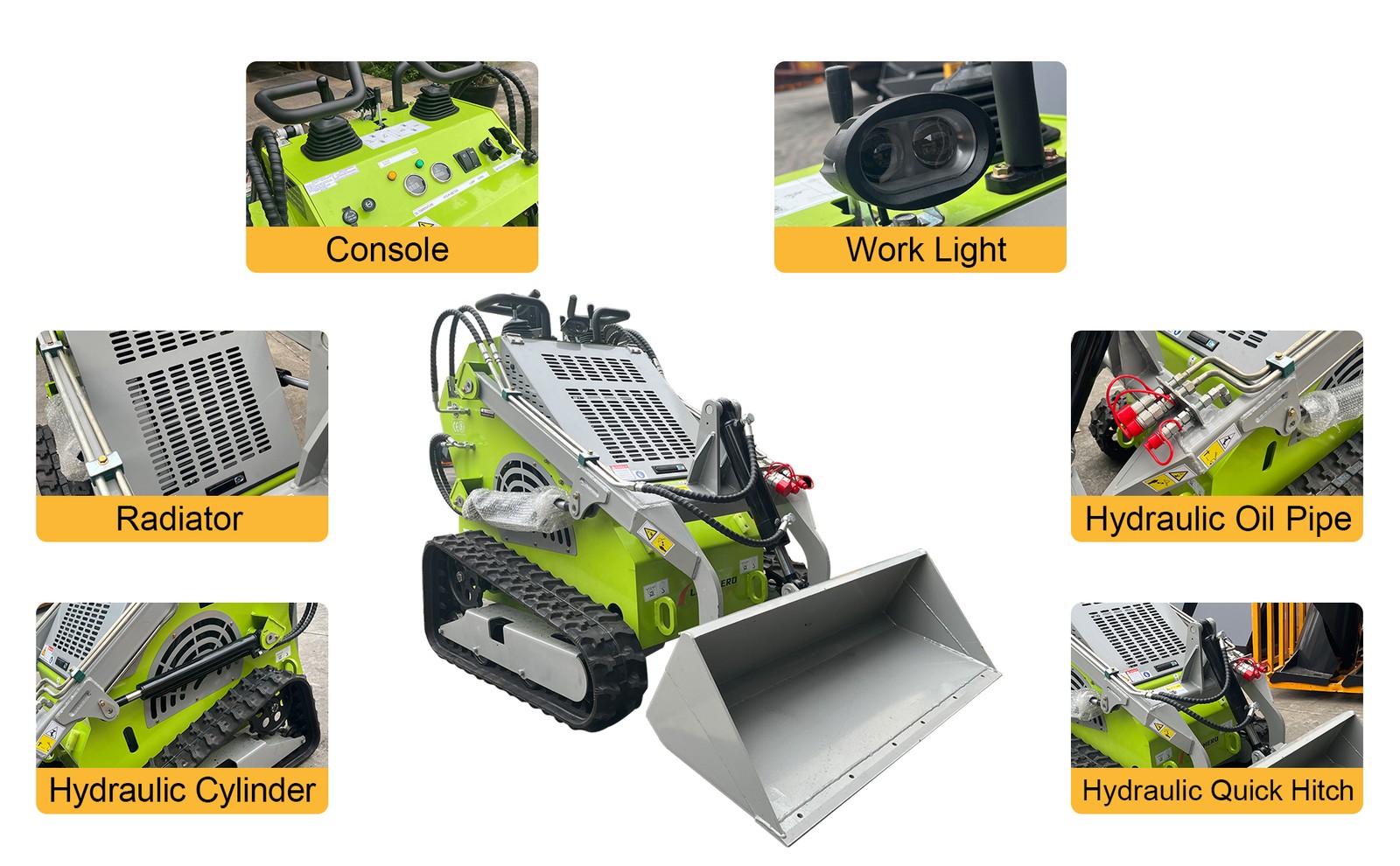 Upgraded 2025 Brand New 25HP Mini Skid Steer Track Loader Twin Cylinder US Stock