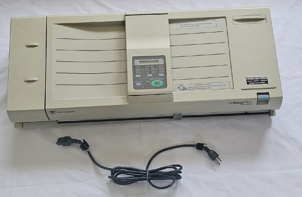VARITRONICS PROIMAGEPLUS PLUS POSTER PRINTER FULLY FUNCTIONAL SEE PICTURES(USED)