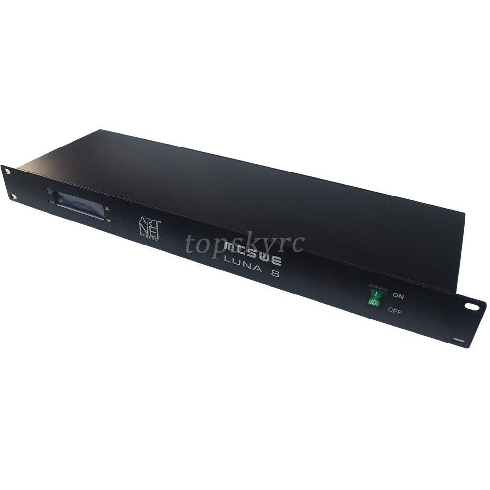 ARTNET 8-Port Ethernet DMX Node/Server 4096CH Light DMX Controller LCD Display