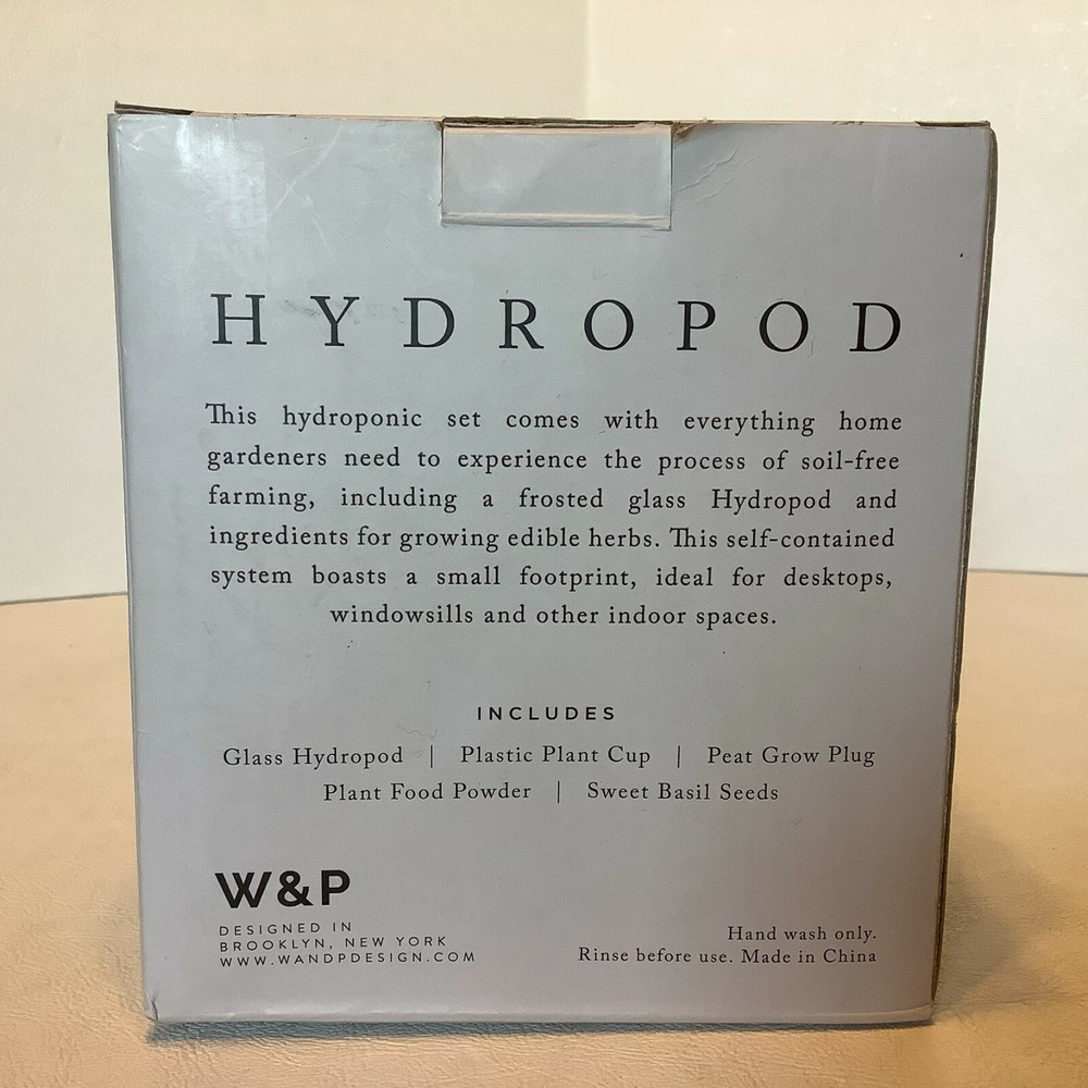 Hydropod 5 piece Hydroponic Set Sweet Basil w/Box New