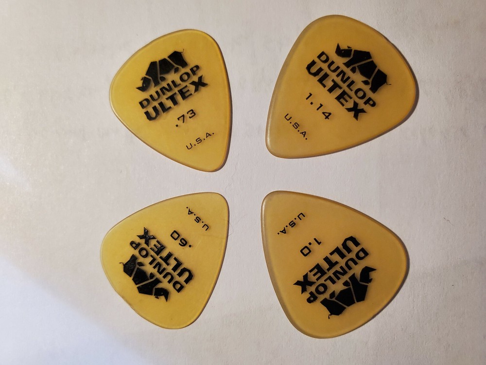 Dunlop Ultex 4-pack sampler, 1 pick of each gauge