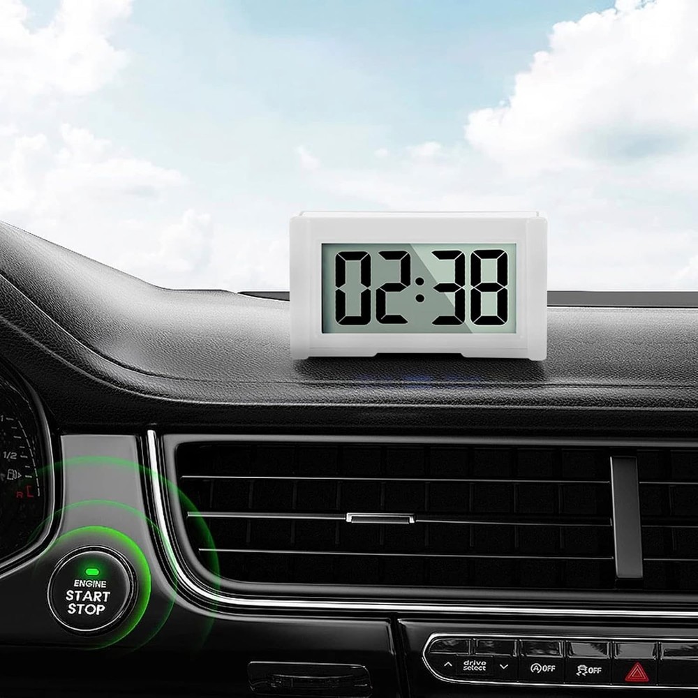 Battery Powered Digital Dashboard Clock - 2PCS Jumbo Display for Easy Viewing