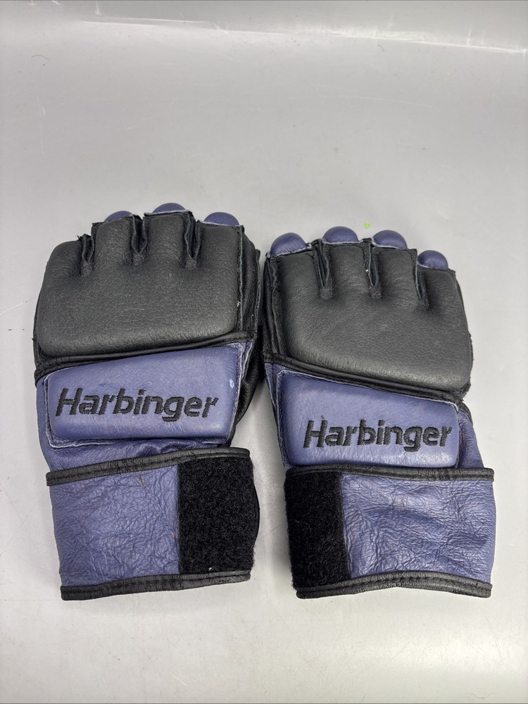 Harbinger Training Grip Wristwrap Gloves - Size Medium- Weightlifting MMA