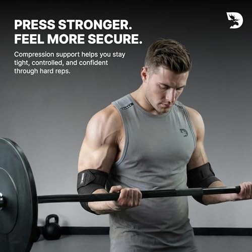 Adjustable Elbow Wraps for Weightlifting - Compression Sleeves for Joint Support