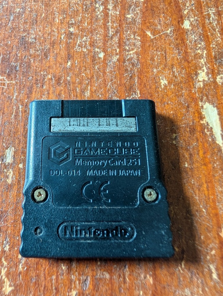 Original Nintendo Gamecube Memory Card 251 Black DOL-014