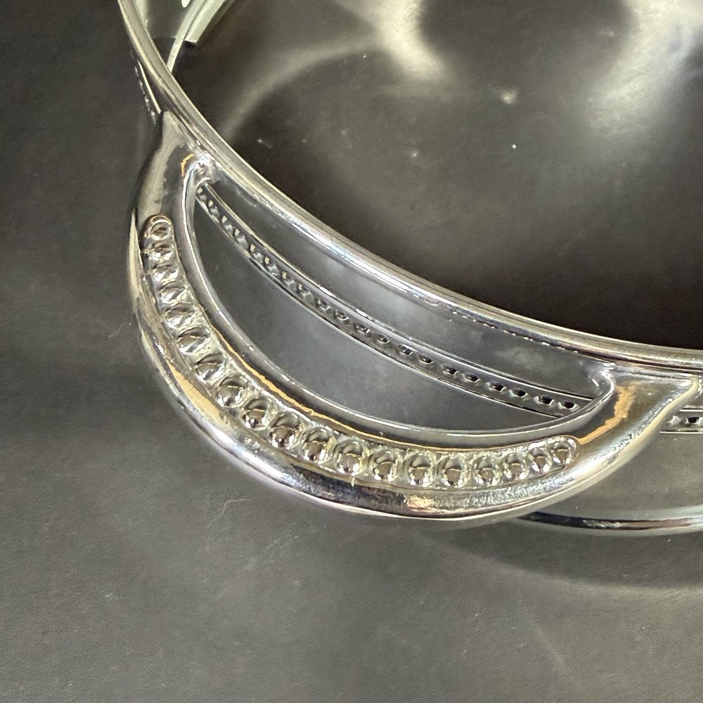 Reed & Barton Casserole Holder with Handles & Lid 9" Beaded Silverplate