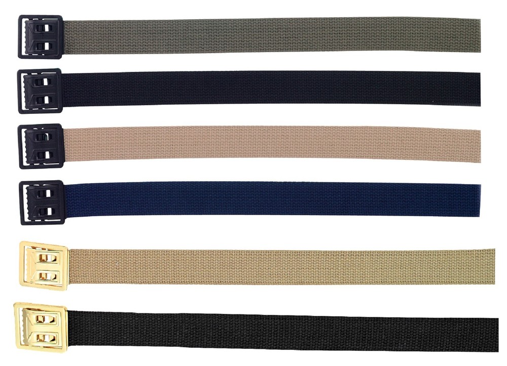 Solid Color Belts w/ Open Face Buckle - Cotton Belt