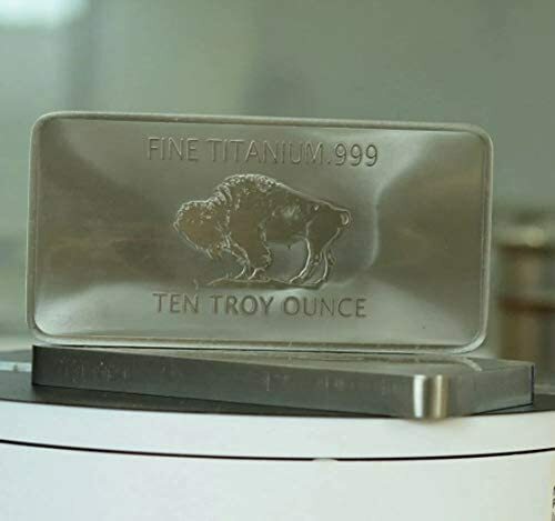 1x 10 Ounce Oz Titanium Buffalo Bar .999 Fine Ti Element one - ten oz