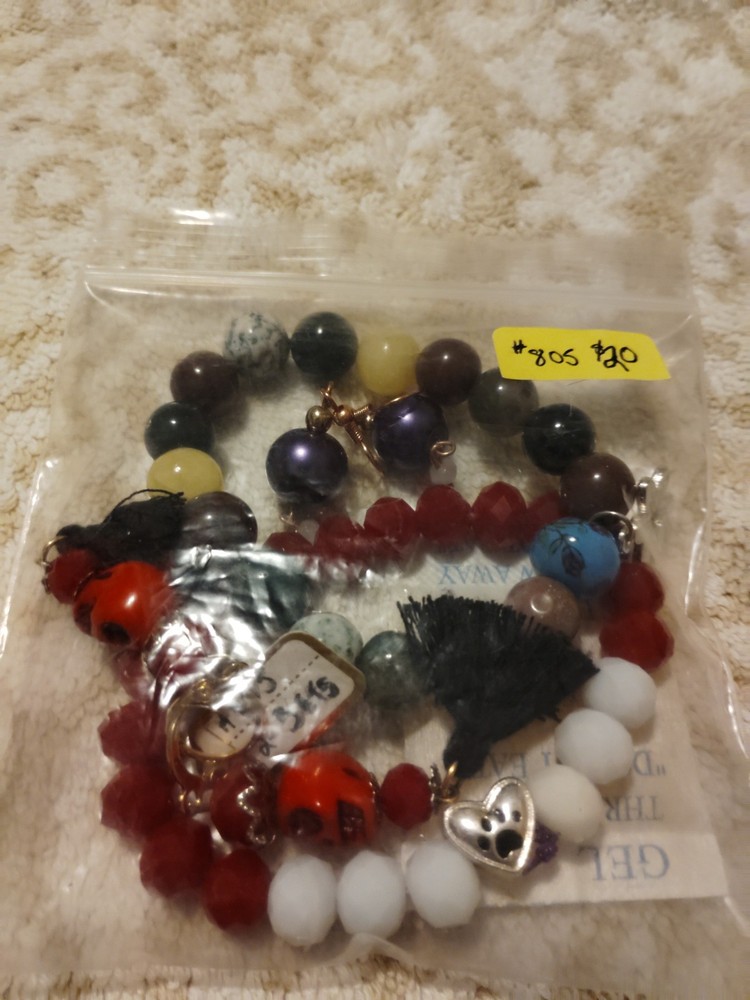 Two Sets Handcrafted Bracelets With Earrings (Fits Most)