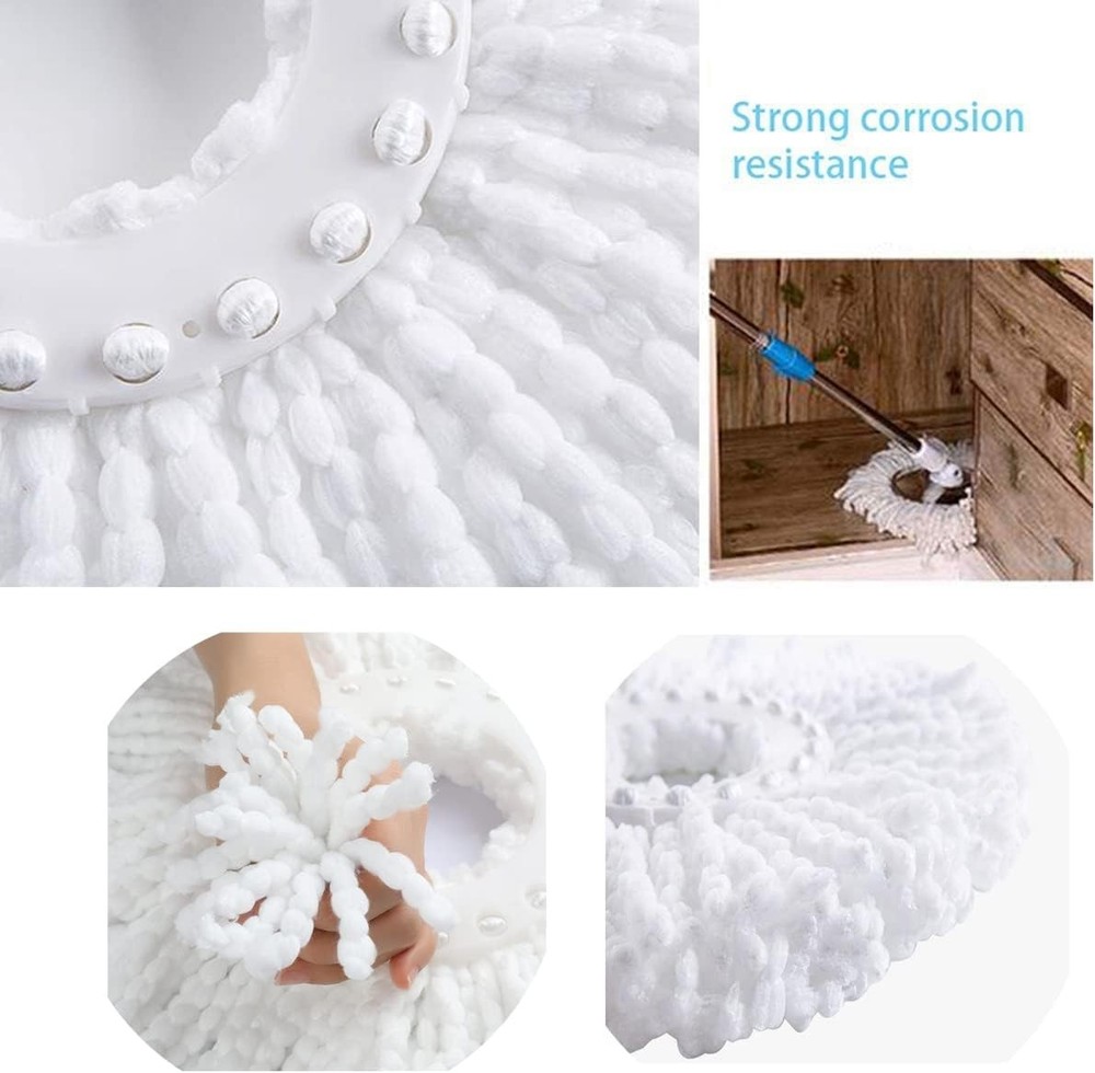 5 PCS Microfiber Replacement Mop Head Spin Mop Head Replacement 5-Pack