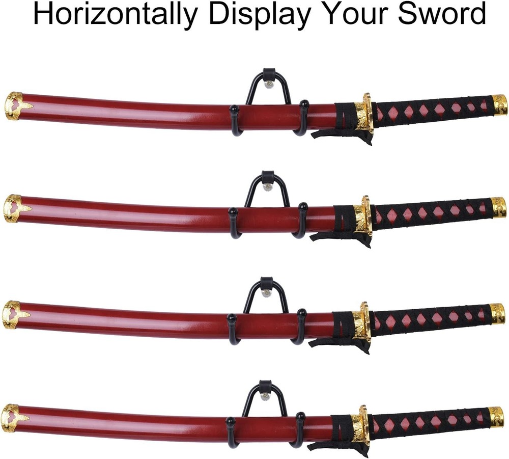 4 Pack Small Adjustable Sword Wall Mount Display Rack Stand Holder Hook Hange...