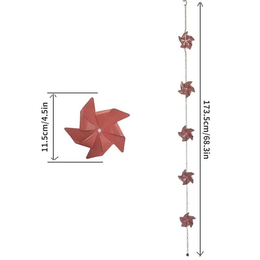 Windmill Rain Chain Hanging Catcher Chain