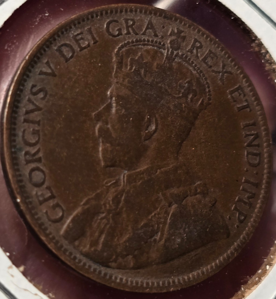 1918 Canada - King George V - Large One Cent - 5.6g - KM# 21