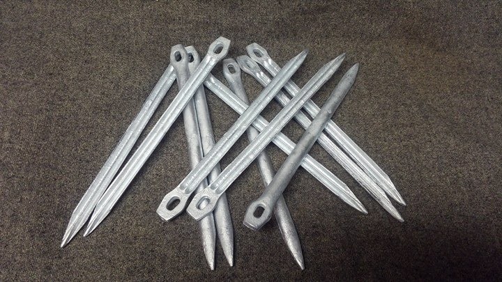 WWI Repro 1915 German Zeltbahn Tent Stakes (3 in a set)