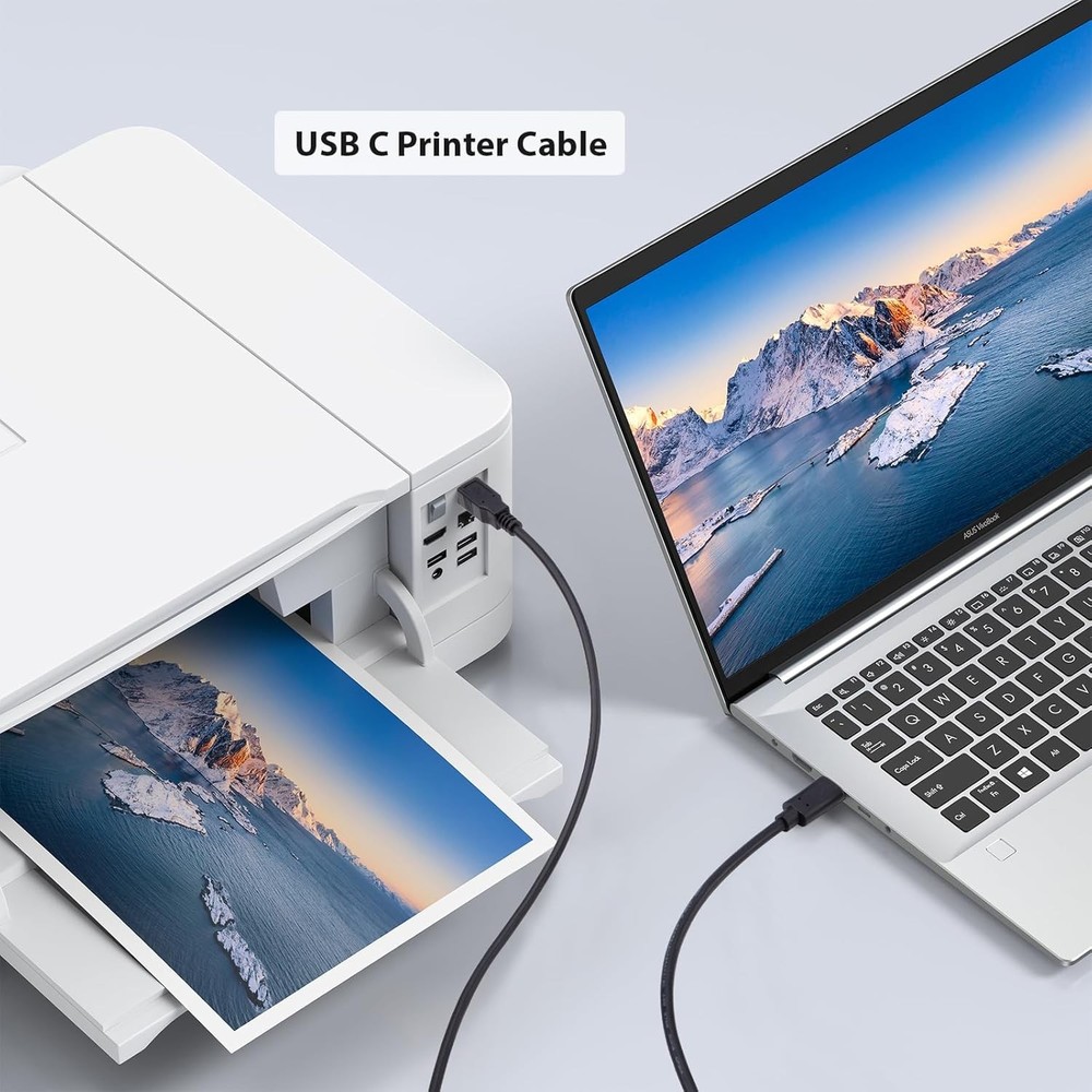 USB C Printer Cable 6FT C MIDI Compatible with iPad Pro Air...