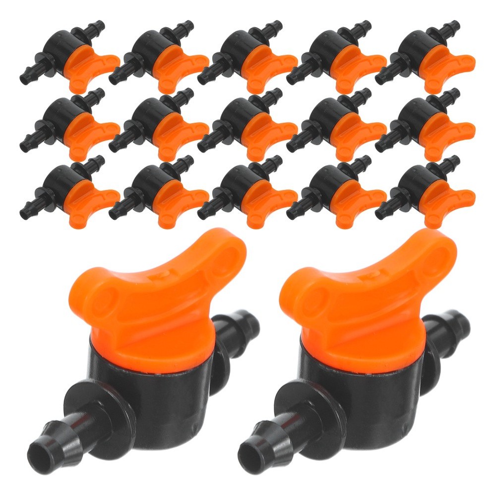30 Pcs Capillary Mini Valve Drip Irrigation Shut off Valves System Barbed