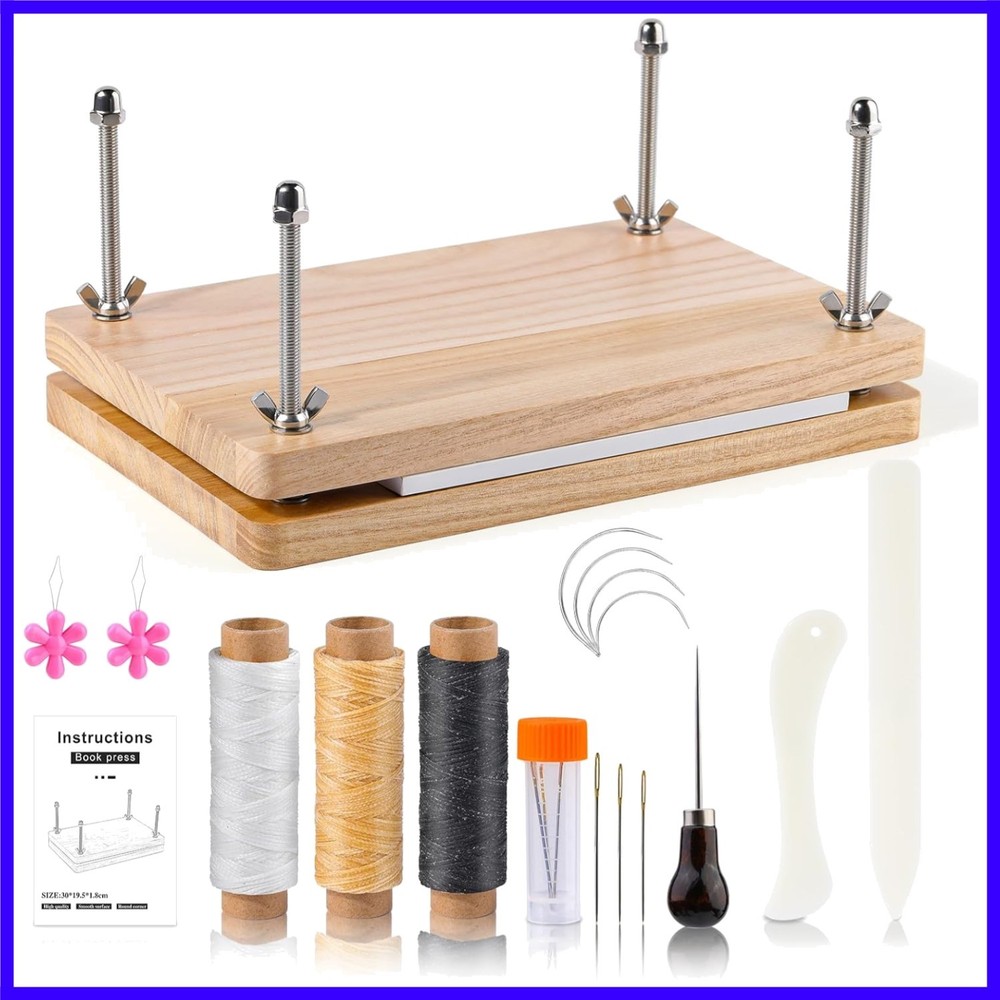Book Binding Kits, Bookbinding Supplies, Bookbinding Kit for Beginners Bone F...
