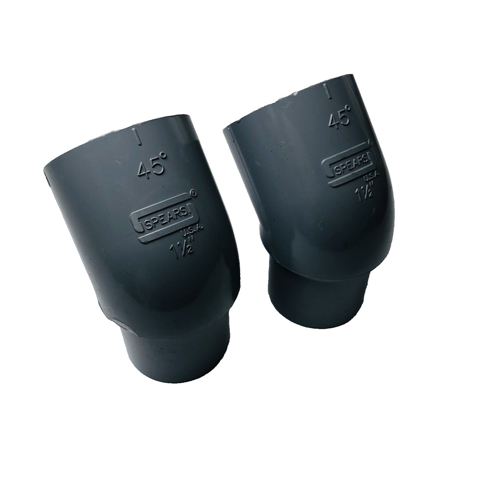 (LOT OF 2) SPEARS 1 1/2'' 45 DEGREE SOCKET ELBOW