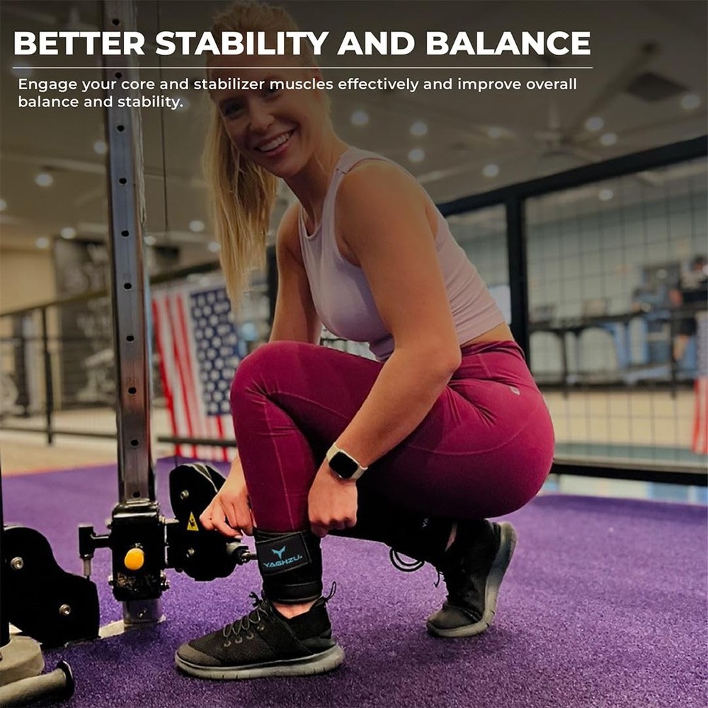 Ankle Straps for Cable Machines Glute Kickback Attachments for Workouts