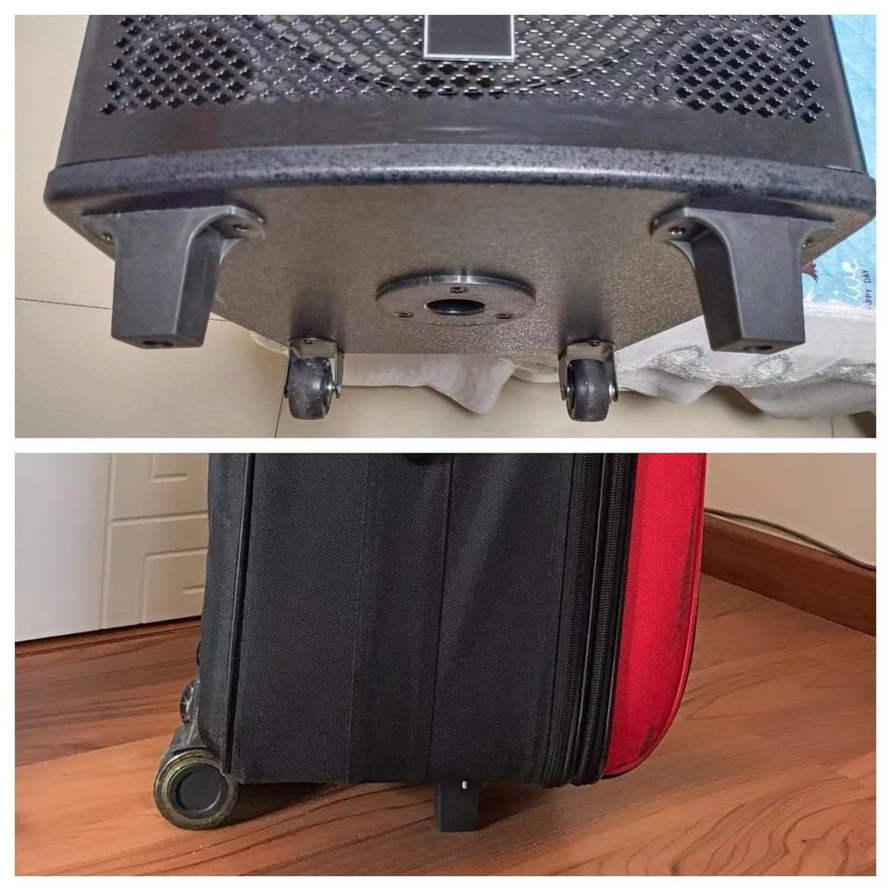 CCeCCe 4 Pack Rolling Duffle Bag Feet Replacement with Mount Hardware...