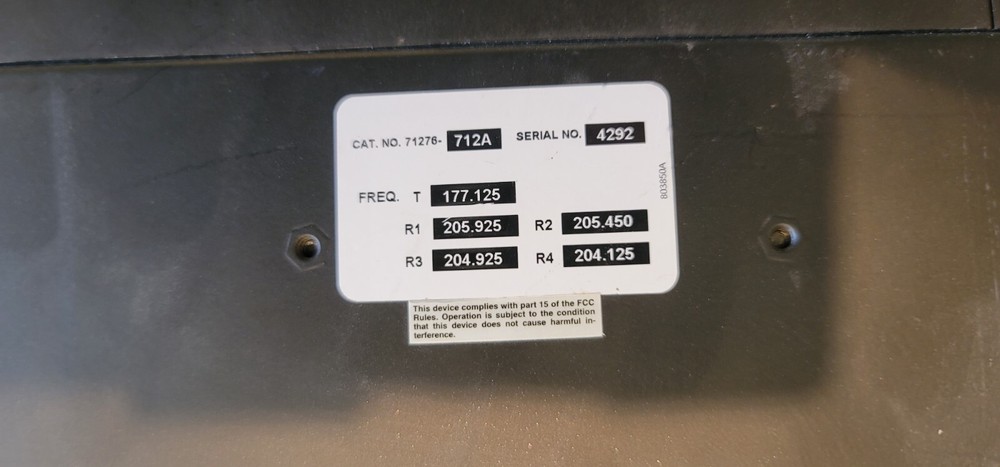 Telex RadioCom BTR-300 VHF Fixed-Crystal Wireless Com 712A