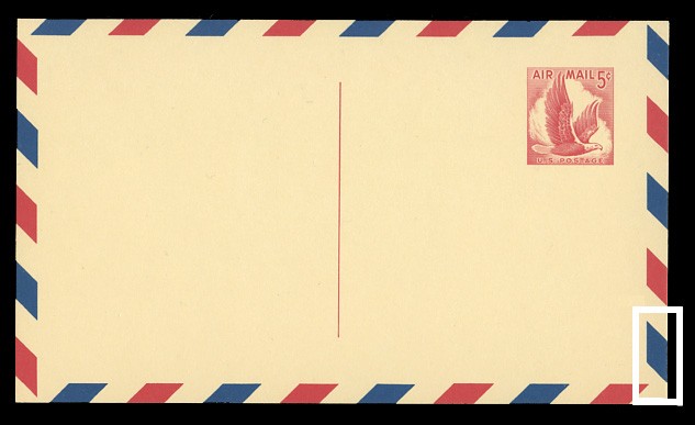 UXC3 - UPSS BORDER TYPE 'B' MINT AIRMAIL POSTAL CARD