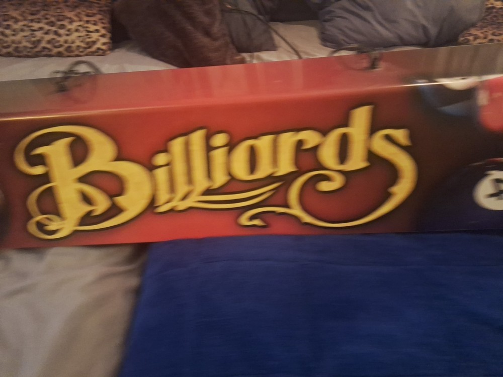BLUE BILLIARDS, Back lit Pool Table Light Billiard Lamp