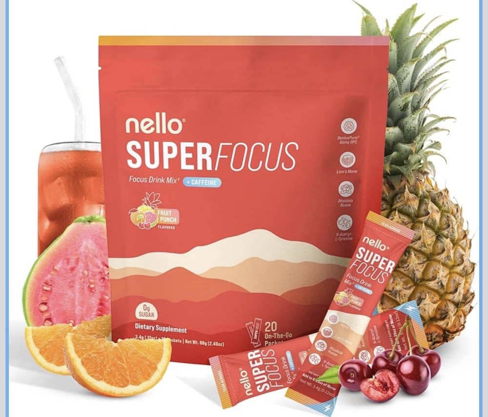 Nello SuperFocus Fruit Punch with Caffeine
