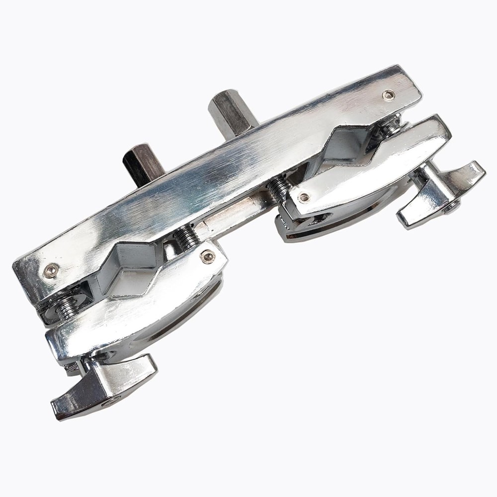 Silver Cymbal Stand Multi-Clamp Drum Mount Holder Adjustable Quick Release