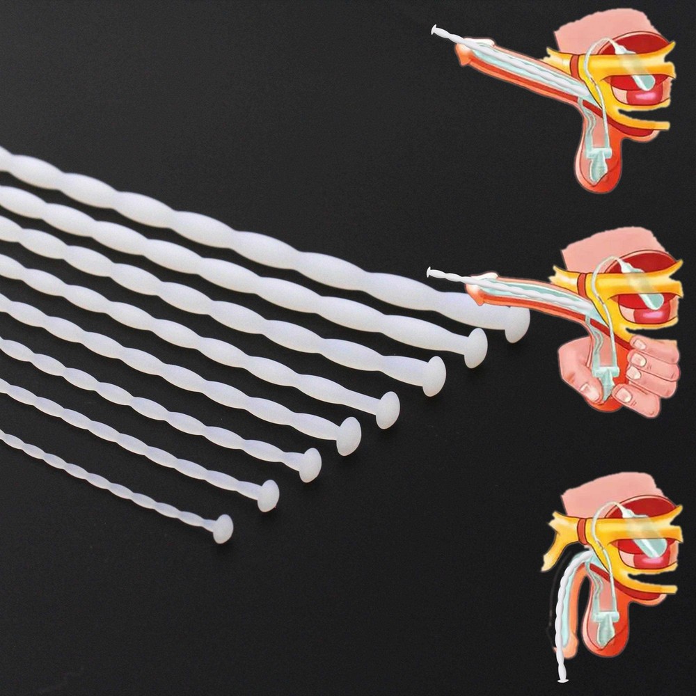 4/8 PCS Silicone Penis Stretcher Sounding Sounds Insert Plug Diameter 3.8mm—10mm