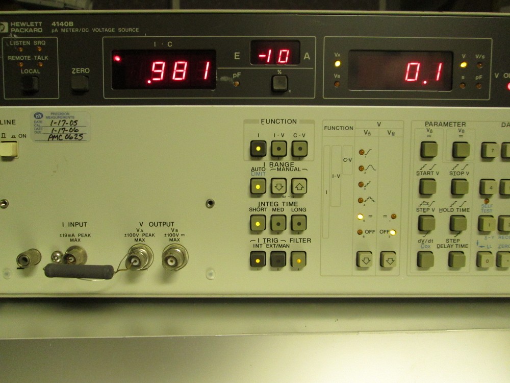 HP4140B picoAmper Meter with DC Voltage Source TESTED! +/-100VDC GPIB interface