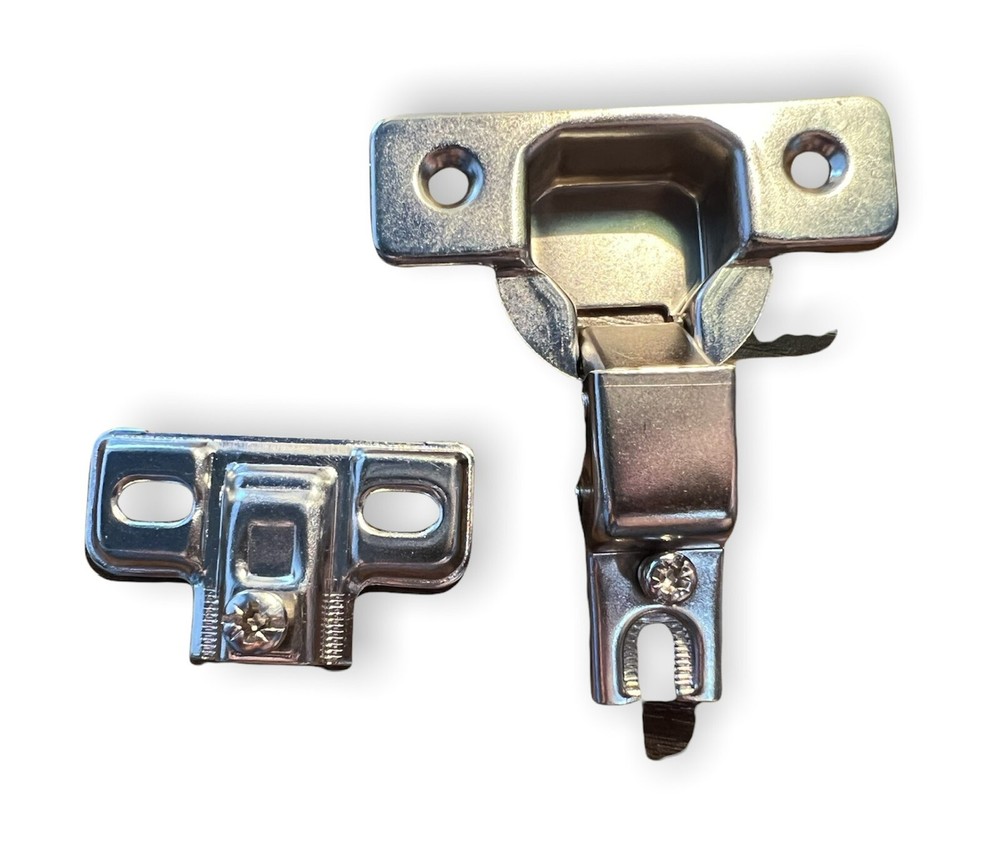 20 Pack Face Frame Hinge w/o Dowel w/ Plate - Nickel