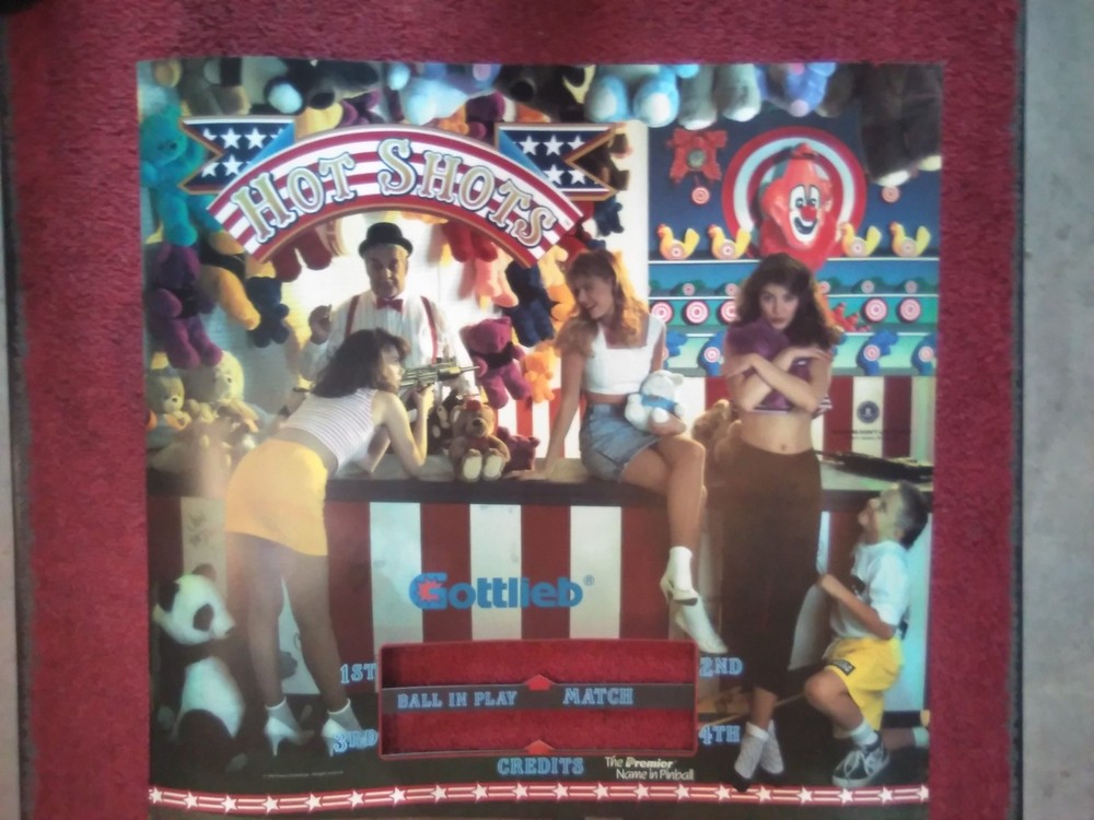 Gottlieb Hot Shots Pinball Translite