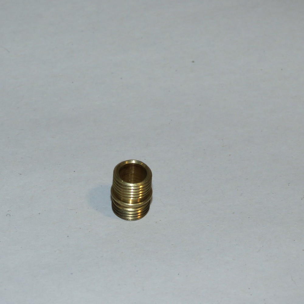 PIPE NIPPLE COUPLING 3/8" DIAMETER 1/2" L BRASS 1/8 IPS