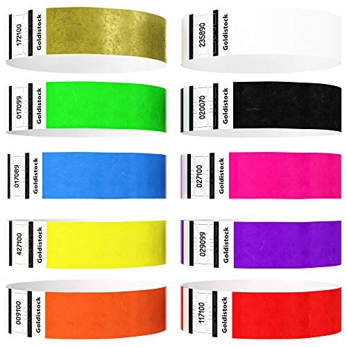 Event Wristbands “Top 10” 500 Count Variety Pack | ¾” Arm Bands | 50 Each: