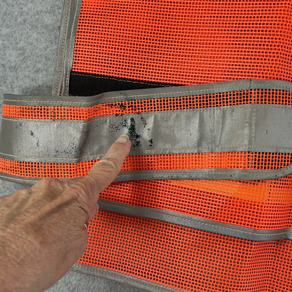 High Visibility Reflective Road Work Construction Mesh Safety Vest Hook & Loop