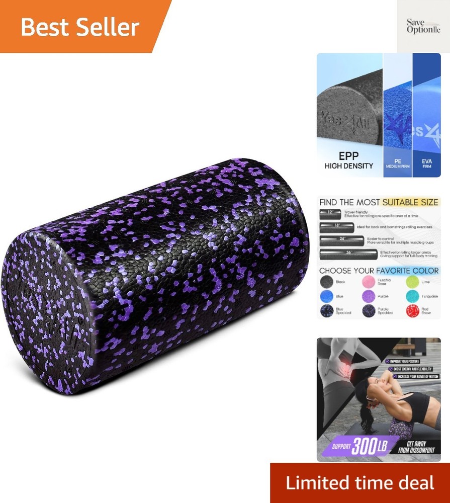 High-Density EPP Round Back Roller Foam, Exercise Foam Roller for Yoga, Pilat...