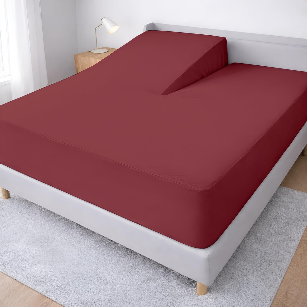Split Head Flex King Fitted Sheet for Adjustable Beds, Premium Hotel Quality ...