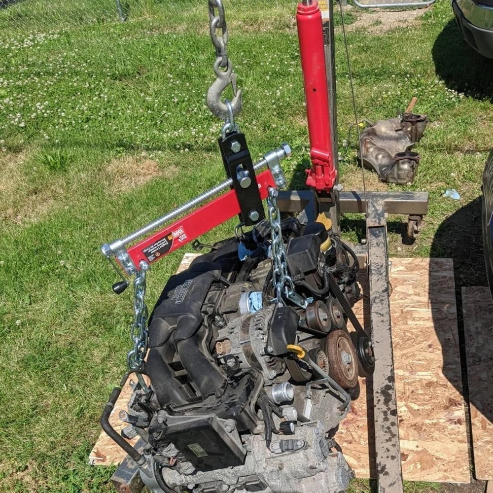 New Steel 3-Position Engine Leveler with Handle in Red